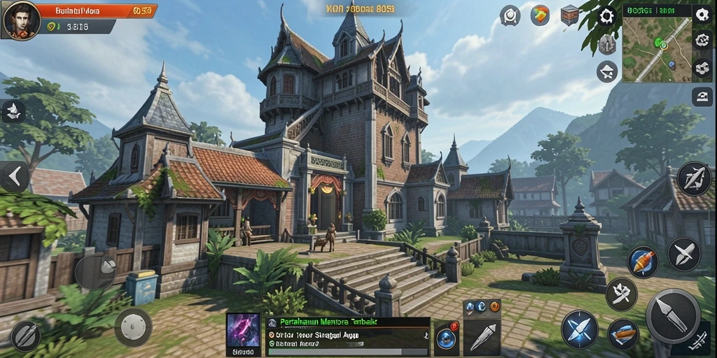 Screenshot gameplay Tower Defense 8055 yang menegangkan.