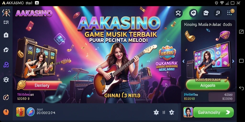 Screenshot AAKASINO menampilkan gameplay interaktif dan menyenangkan dalam dunia musik.