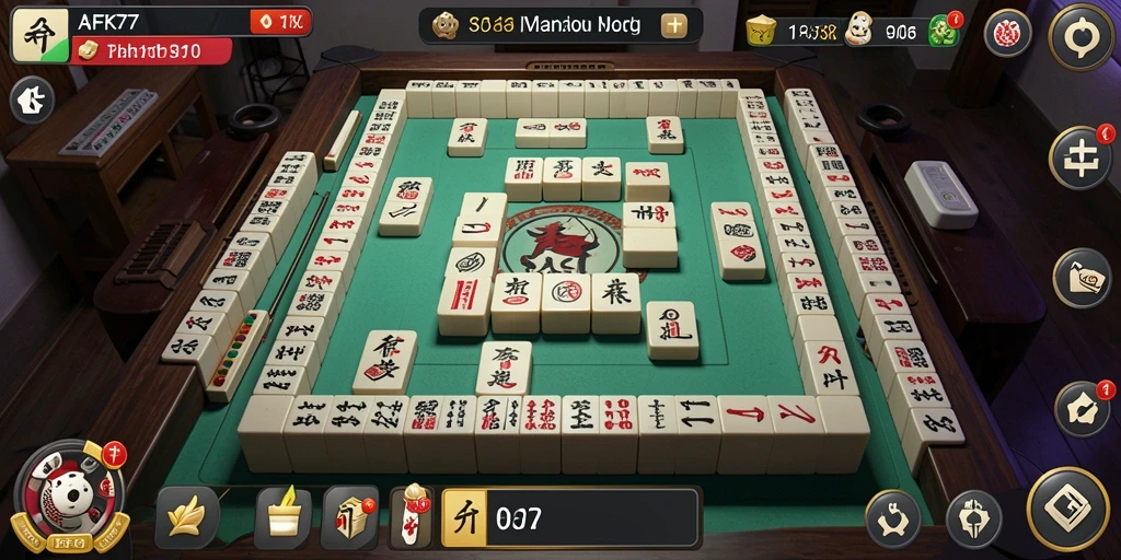 Screenshot menunjukkan gameplay Mahjong yang menarik dan menyenangkan.