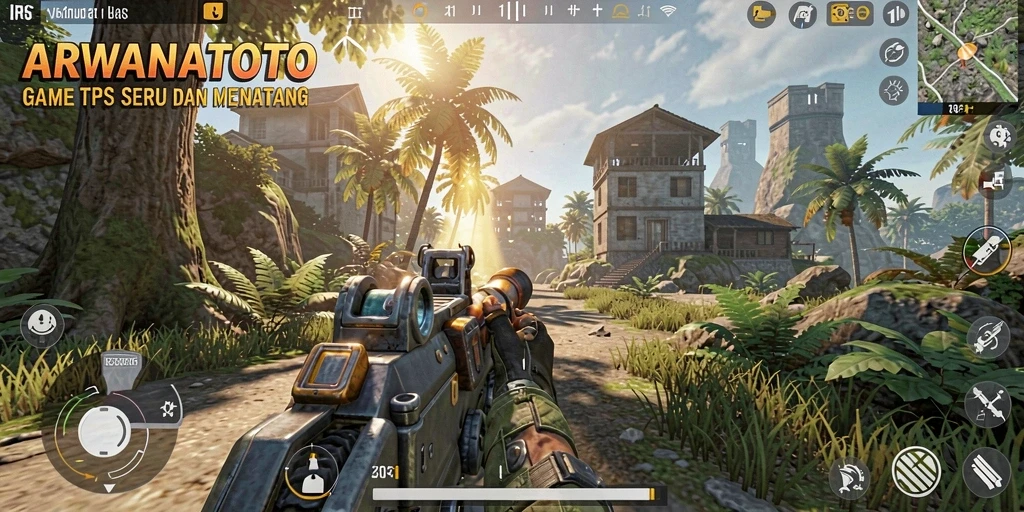 Gameplay seru ARWANATOTO dengan aksi tembak-menembak yang mendebarkan.