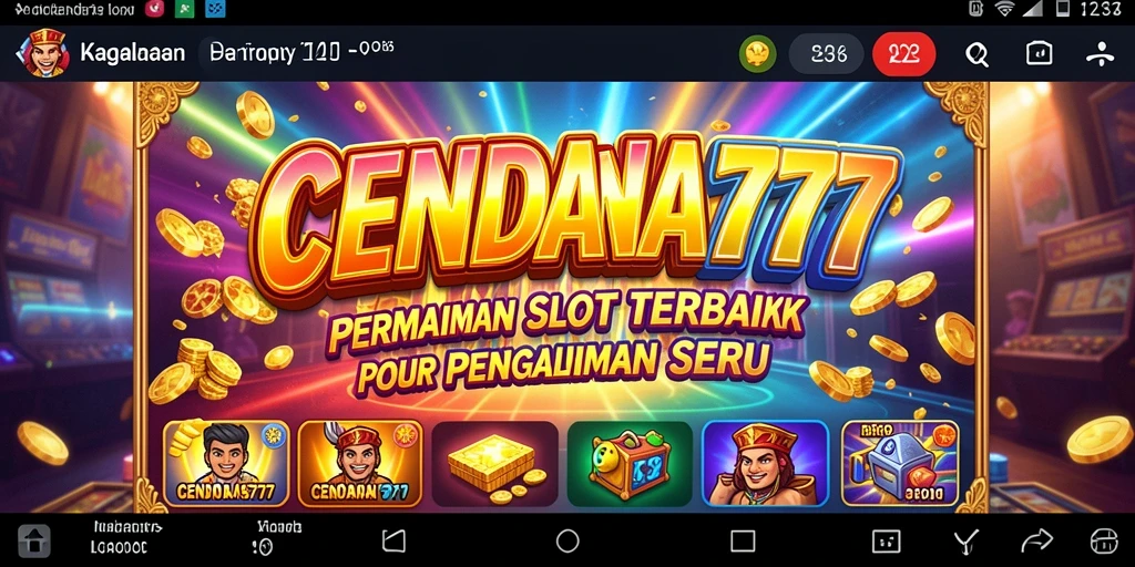 Tampilan gameplay menarik dari CENDANA777 dengan mesin Slot yang beragam.