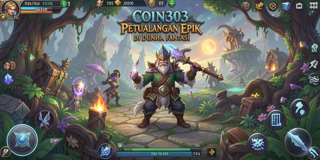 Tampilan gameplay COIN303 yang penuh aksi dan strategi RPG.