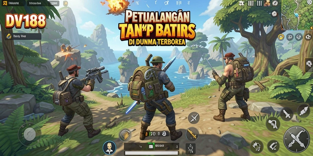Screenshot gameplay DV188 menampilkan dunia yang luas dan indah.