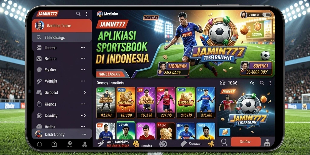 Tampilan antarmuka aplikasi <strong>JAMIN777</strong> saat bertaruh olahraga secara langsung.