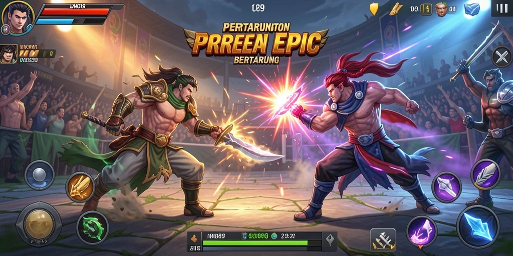 Gameplay seru KNO89 dengan pertarungan intens dan karakter menarik.