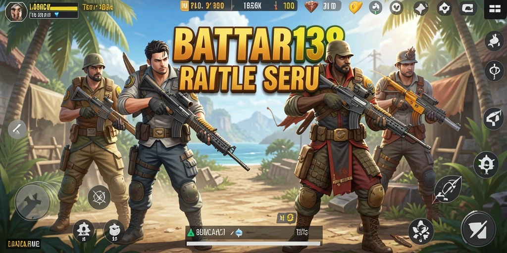 Screenshot LANCAR138 menampilkan aksi pertempuran seru di arena Battle Royale.