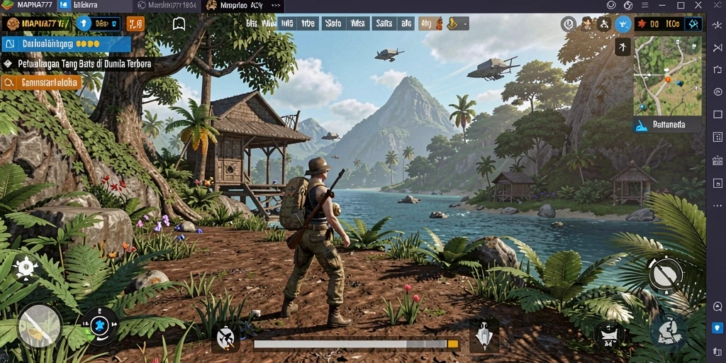 Tampilan gameplay menarik dari MAPNA777 dalam dunia terbuka.