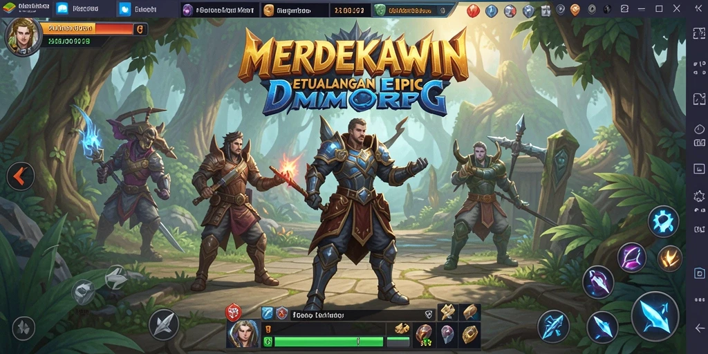Screenshot dari gameplay <strong>MERDEKAWIN</strong> yang menunjukkan aksi pertempuran epik.