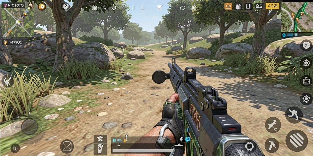 Tangkapan layar dari gameplay menarik MIOTOTO saat bertempur di arena.