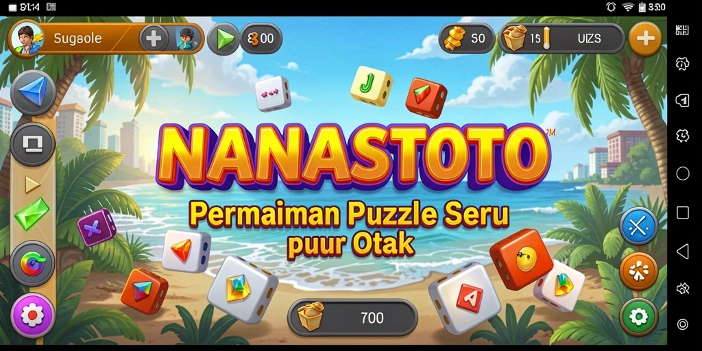 Tampilan gameplay NANASTOTO yang menantang dan seru.