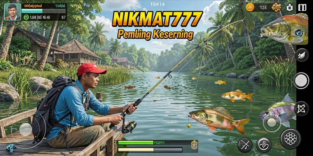 Tampilan gameplay NIKMAT777 dengan aksi memancing yang seru.