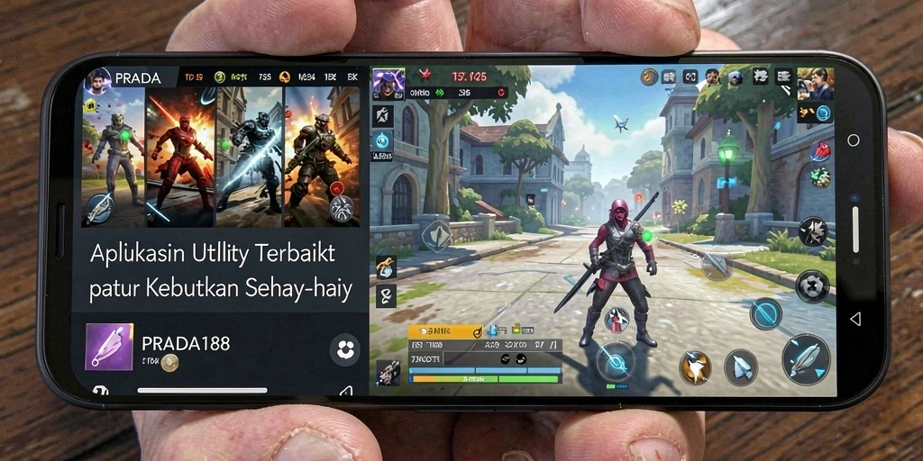 Tampilan screenshot PRADA188 yang menunjukkan antarmuka aplikasi Utility.