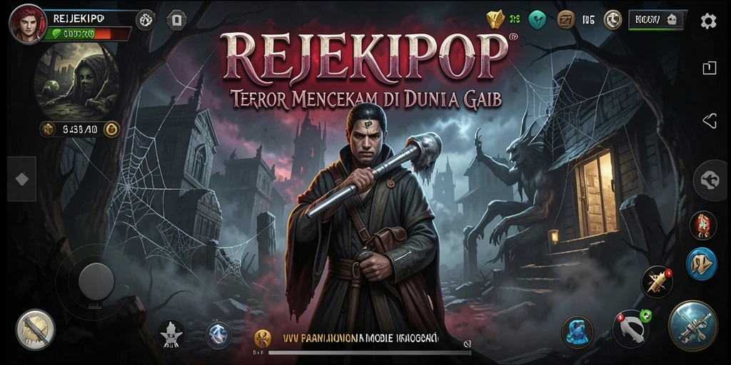 Gameplay menegangkan dalam REJEKIPOP dengan atmosfer mencekam.
