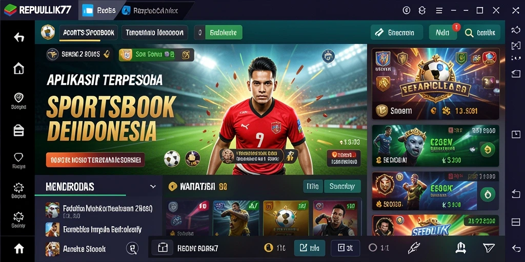 Screenshot <strong>REPUBLIK77</strong> menunjukkan fitur taruhan live pada pertandingan olahraga.
