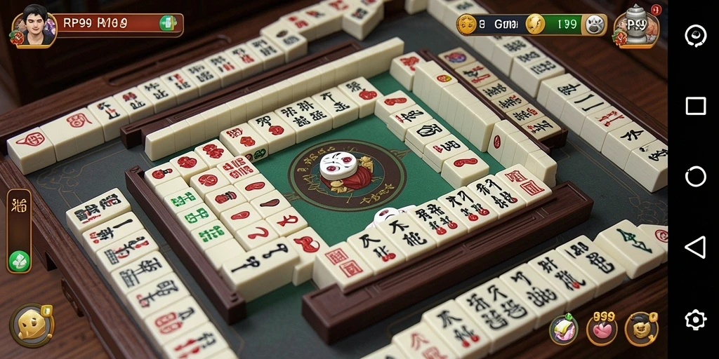 Tampilan gameplay seru dari RP99 saat mencocokkan tile Mahjong.