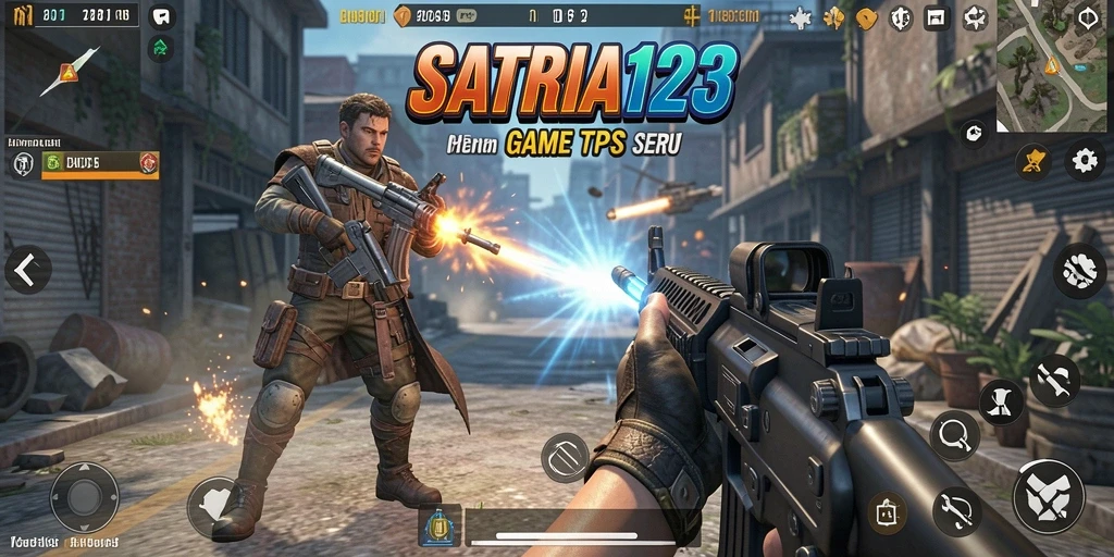 Screenshot menampilkan aksi intens dalam gameplay TPS.