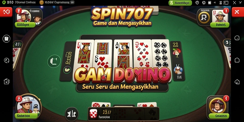 Tampilan screenshot gameplay Domino dari SPIN707 yang menampilkan keseruan permainan.