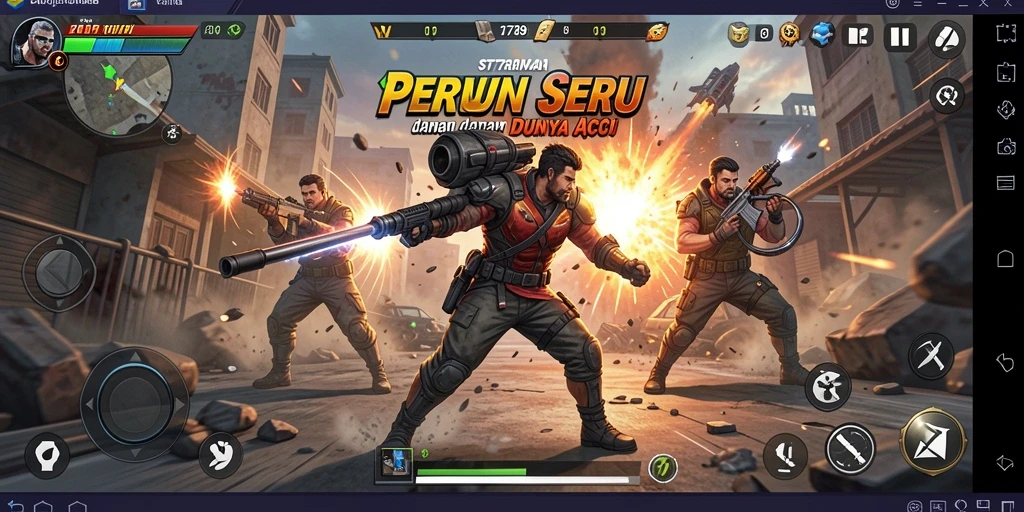 Tangkapan layar utama ST789 menampilkan aksi pertarungan yang mendebarkan.
