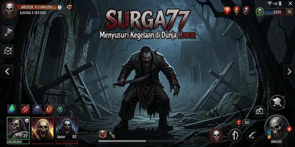 Gameplay SURGA77 yang mencekam dengan suasana horor yang khas.
