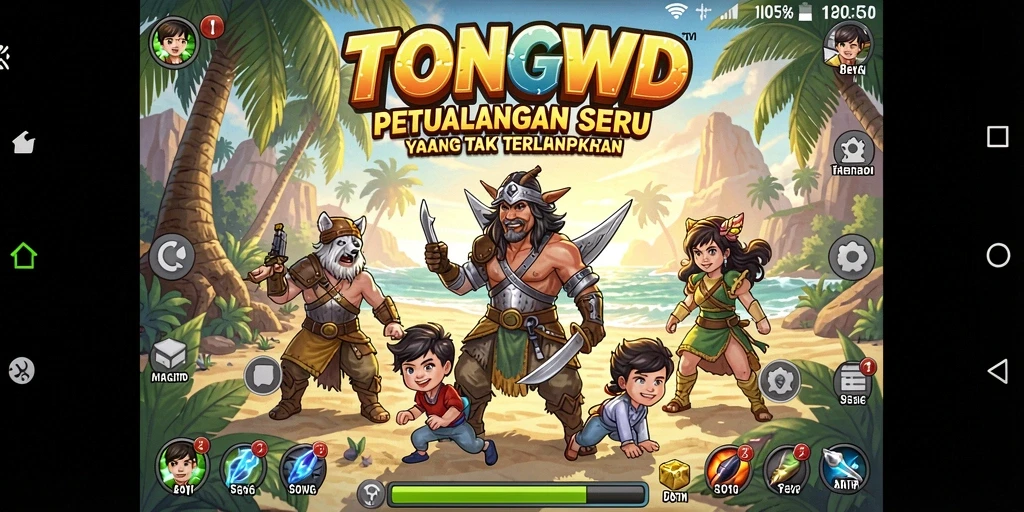 Tampilan gameplay <strong>TONGWD</strong> yang menampilkan petualangan seru dan grafis menawan.