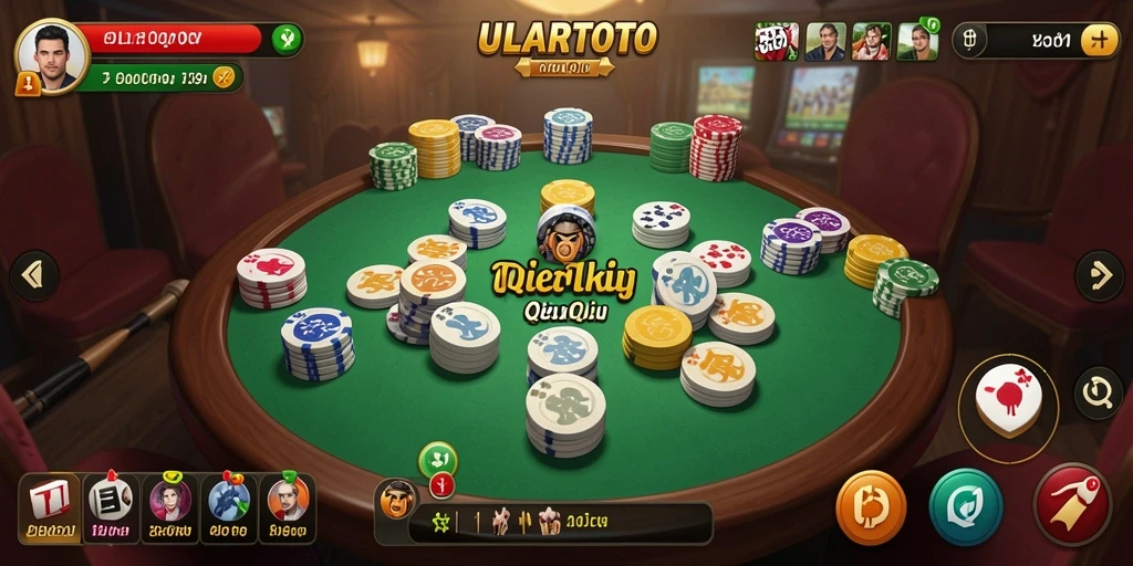 Screenshot gameplay ULARTOTO menampilkan aksi QiuQiu yang seru.